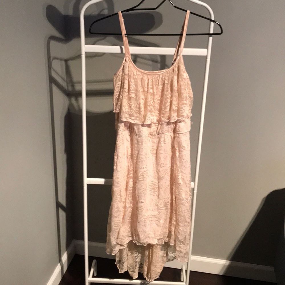 Lace Peach HiLow Dress